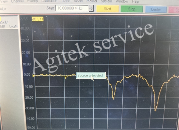 維修網絡分析儀N5230A開機報錯unlevel故障